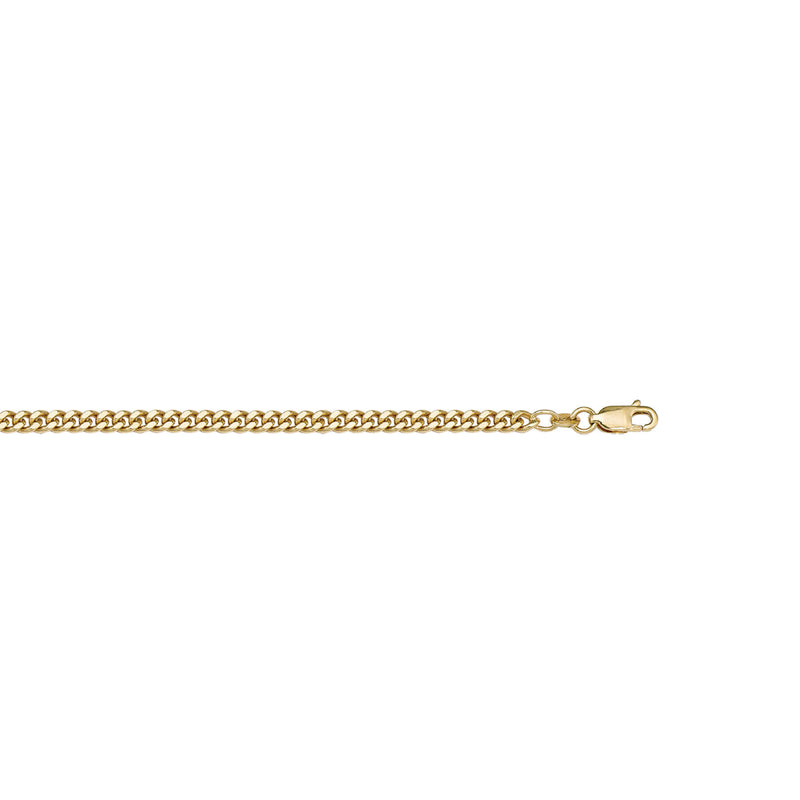 Beautiful Charm Curb Design Thin Solid Gold Chain By Jewelry Lane