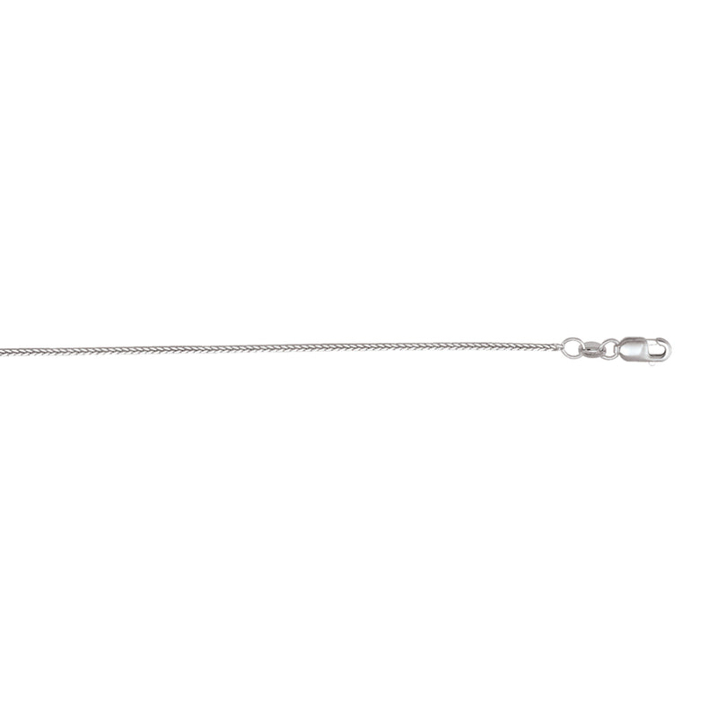 Elegant Fancy Weave Thin Solid White Gold Chain By Jewelry Lane