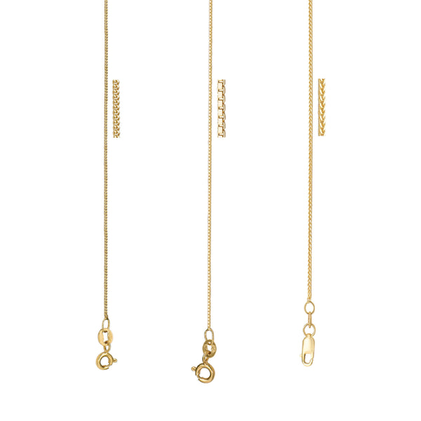 Beautiful Charm Thin Solid Gold Chain By Jewelry Lane