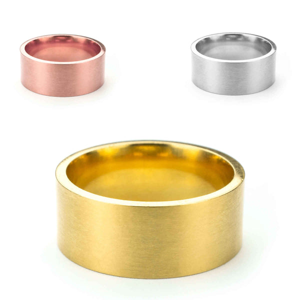 Flat Gold Band - 10mm