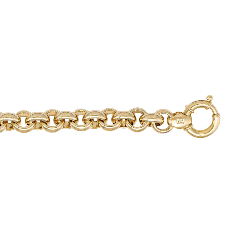 Beautiful Hollow Rolo Design Thick Solid Gold Chain By Jewelry Lane