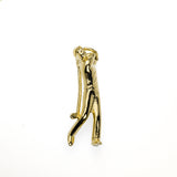Beautiful Elegant Golfer Solid Gold Pendant By Jewelry Lane