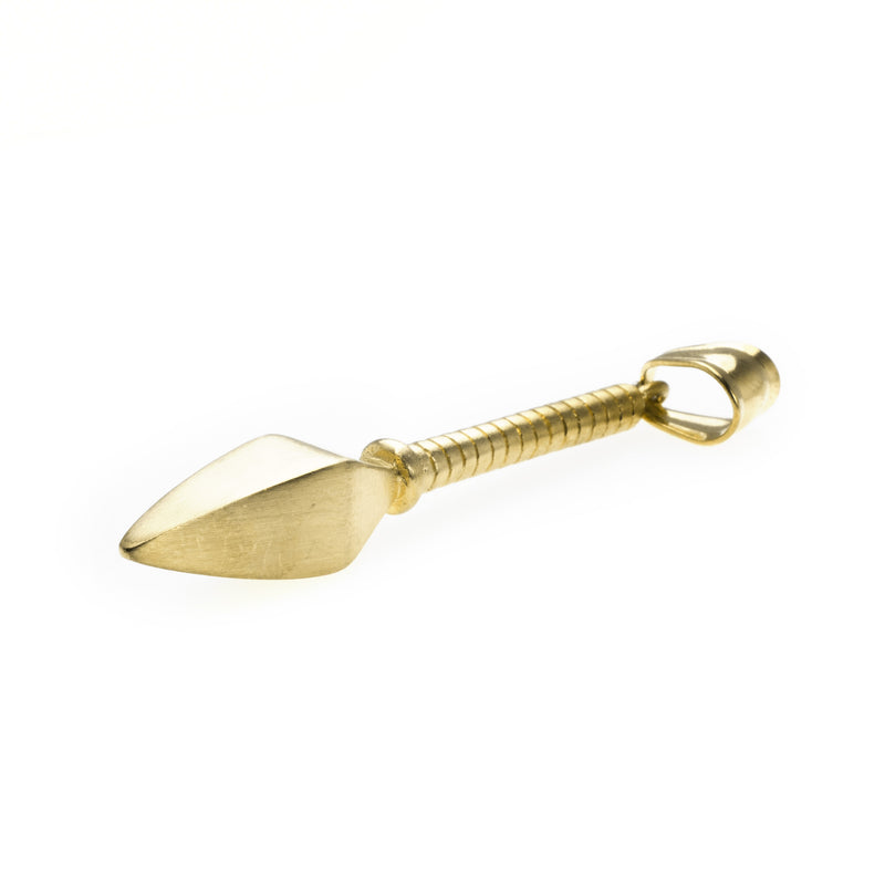 Elegant Classic Arrow Spear Solid Gold Pendant By Jewelry Lane