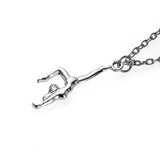 Beautiful Charming Champion Gymnast Solid White Gold Pendant By Jewelry Lane