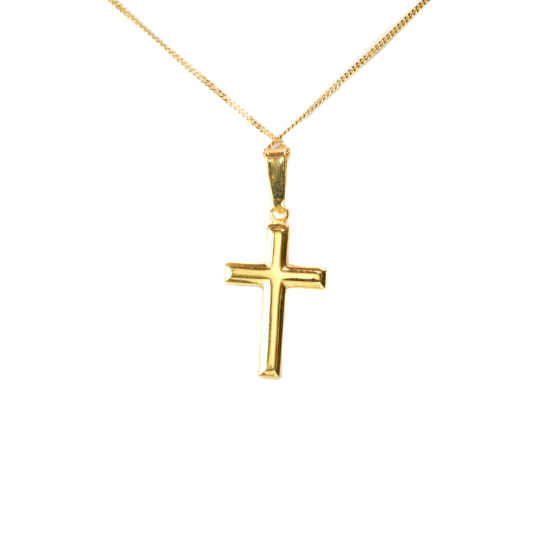 Solid Gold Cross Pendant by Jewelry Lane