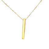 Gold Bar Pendant Necklace by Jewelry Lane
