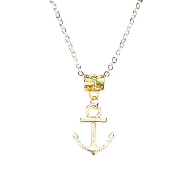Beautiful Classic Dangling Anchor Solid Gold Pendant By Jewelry ane