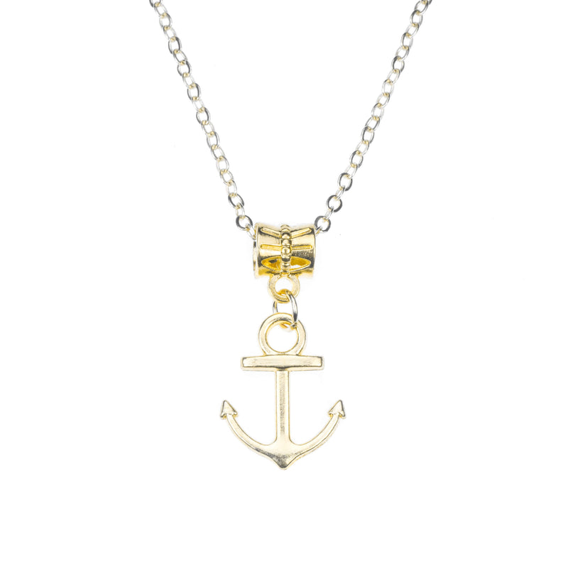 Beautiful Classic Dangling Anchor Solid Gold Pendant By Jewelry ane