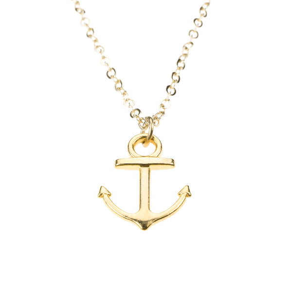 Beautiful Amazing Anchor Dropping Style Solid Gold Pendant By Jewelry Lane