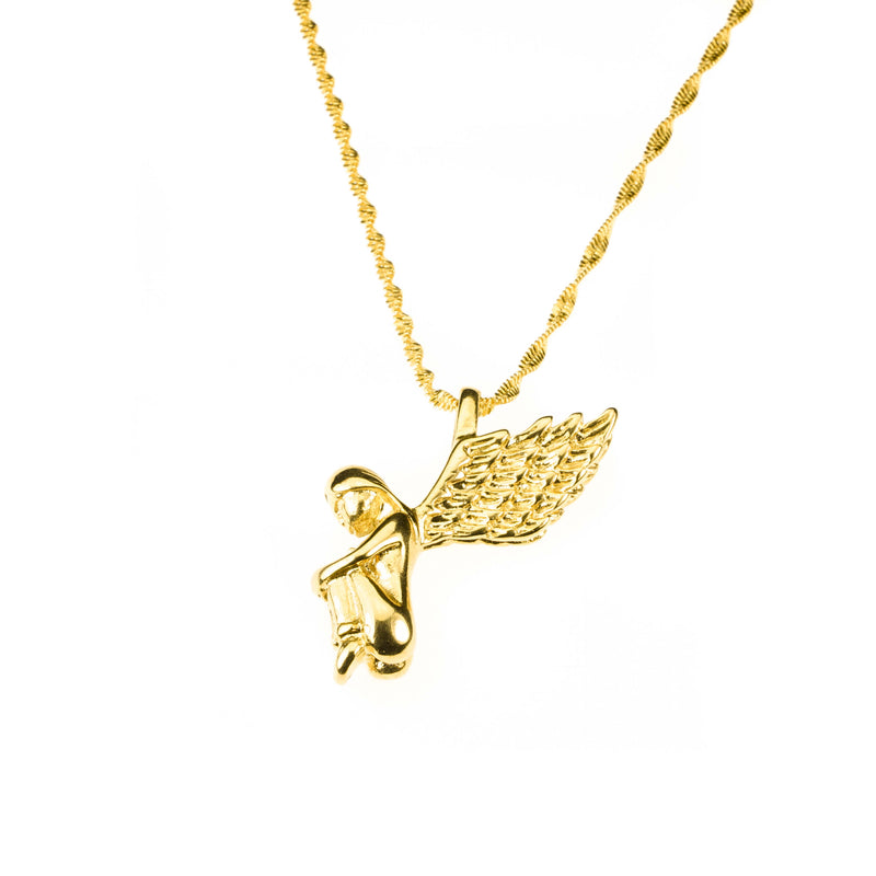 Beautiful Charming Angel Solid Gold Pendant By Jewelry Lane