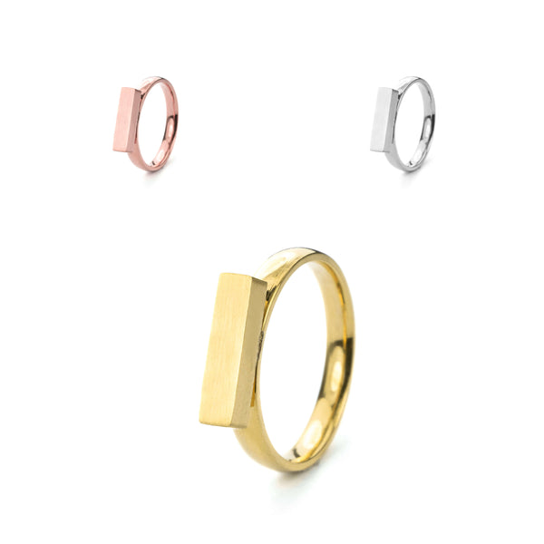 Beautiful Solid Gold Minimalist Stacker Ring by Jewelry Lane