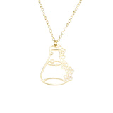 Unique Modern Science Beaker Style Solid Gold Pendant By Jewelry Lane