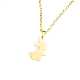 Beautiful Charming Cute Bunny Solid Gold Necklace By Jewelry Lane