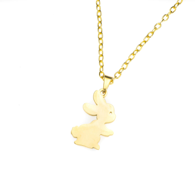 Beautiful Charming Cute Bunny Solid Gold Necklace By Jewelry Lane