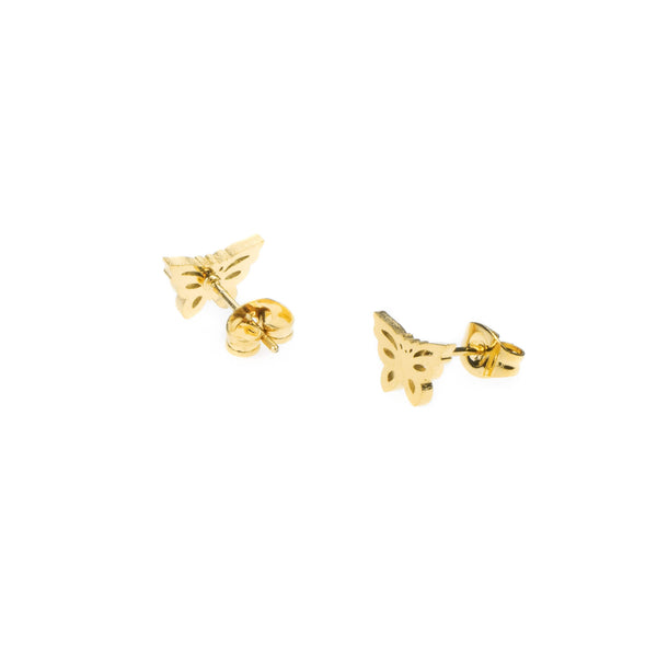 Elegant Simple Butterfly Solid Gold Earrings By Jewelry Lane