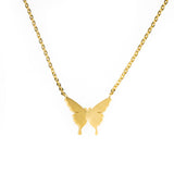 Beautiful Gorgeous Butterfly Solid Gold Necklace By Jewelry Lane