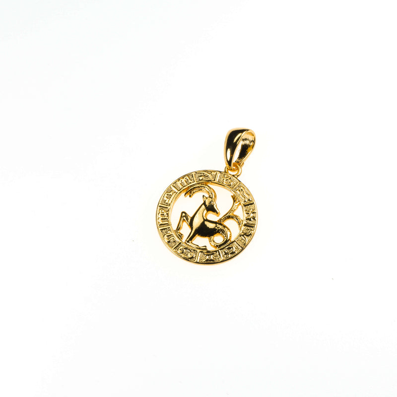 Beautiful Zodiac Capricorn Solid Gold Pendant By Jewelry Lane