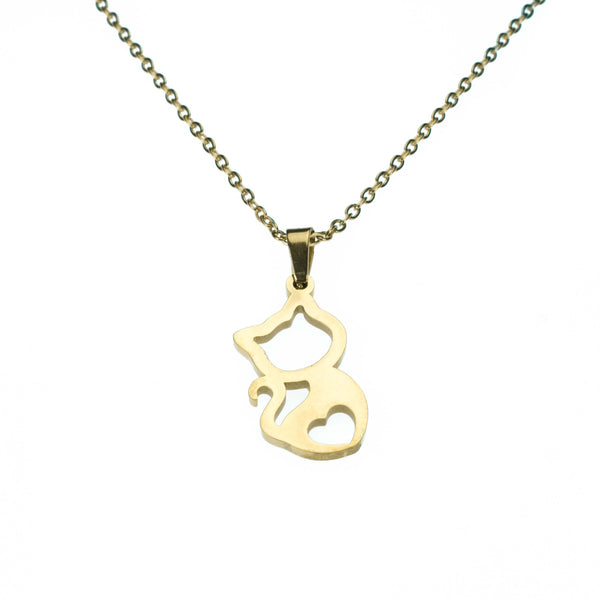 Beautiful Charming Kitty Love Solid Gold Pendant By Jewelry Lane