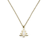 Beautiful Charming Christmas Tree Solid Gold Pendant By Jewelry Lane 