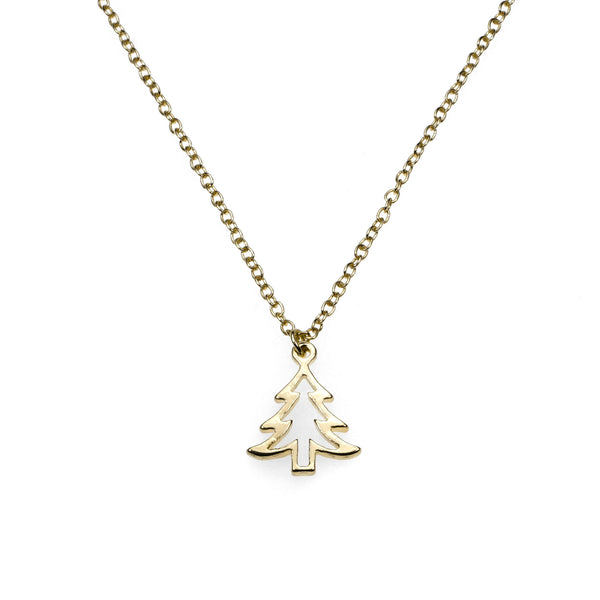 Beautiful Charming Christmas Tree Solid Gold Pendant By Jewelry Lane 