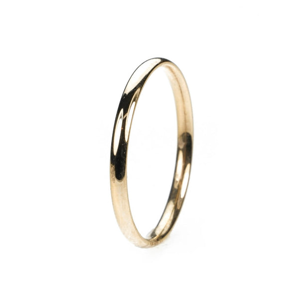 Simple Sleek Classic Solid Gold Band Ring By Jewelry Lane