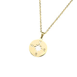 Beautiful Classic Compass Design Solid Gold Pendant By Jewelry Lane