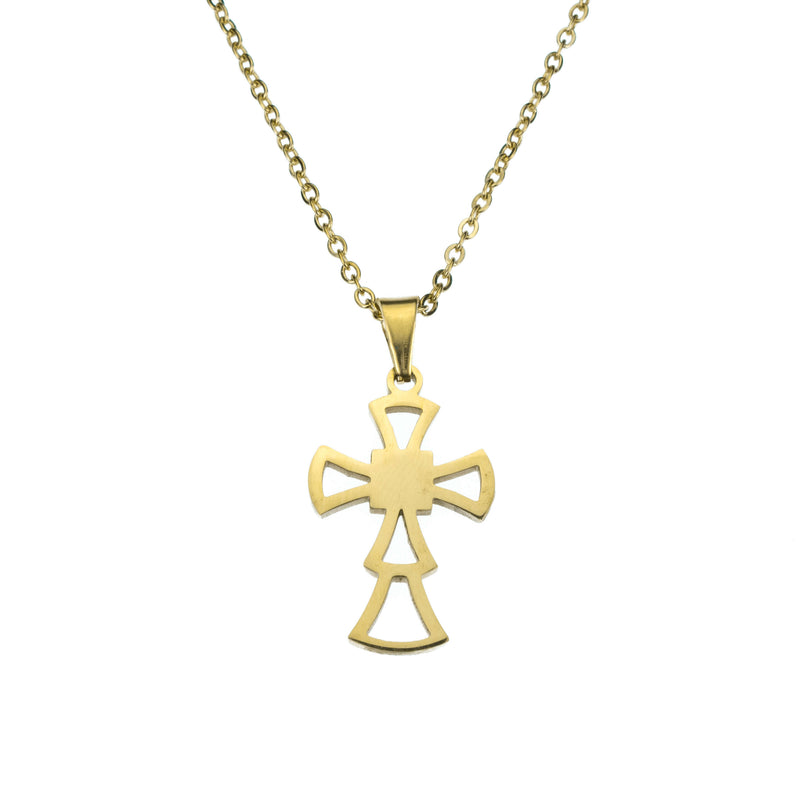 Beautiful Religious Jesus Cross Solid Gold Pendant By Jewelry Lane