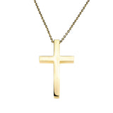 Plain Simple Jesus Cross Solid Gold Pendant By Jewelry Lane