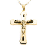 Elegant Religious Crucifix Cross Solid Gold Pendant By Jewelry Lane