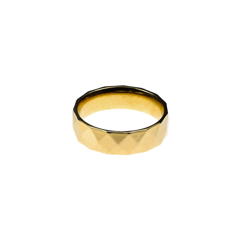 Elegant Classic Diamond Cut Solid Gold Band Ring By Jewelry Lane
