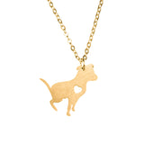 Beautiful Modern Dog Heart Love Solid Gold Pendant By Jewelry Lane