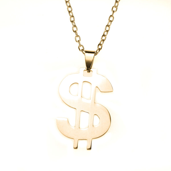 Charming Unique Dollar Sign Bling Bling Solid Gold Pendant By Jewelry Lane