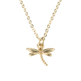 Beautiful Charming Dragonfly Solid Gold Pendant By Jewelry Lane