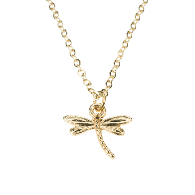 Beautiful Charming Dragonfly Solid Gold Pendant By Jewelry Lane