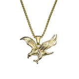 Exquisite Vintage Striking Eagle Solid Gold Pendant By Jewelry Lane