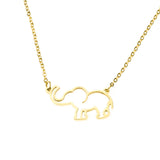 Simple Charming Elephant Style Solid Gold Necklace By Jewelry Lane