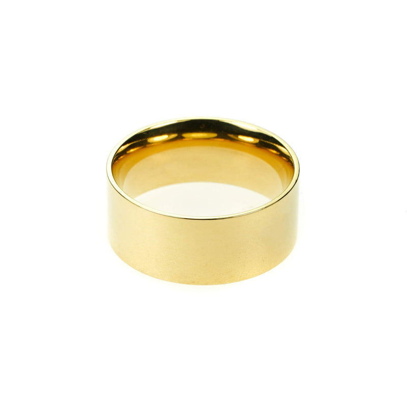 Elegant Simple Evergreen Endless Flat Solid Gold Band Ring By Jewelry Lane