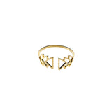 Elegant Beautiful Fast Forward Stacker Solid Gold Ring By Jewelry Lane