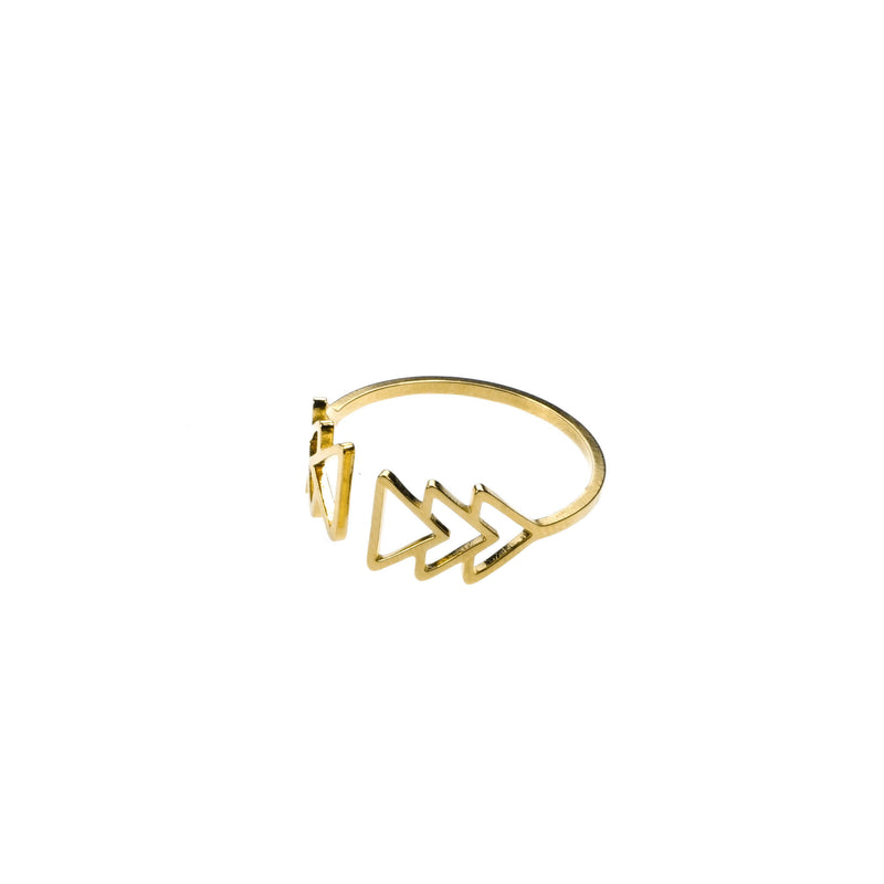 Elegant Beautiful Fast Forward Stacker Solid Gold Ring By Jewelry Lane