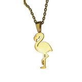 Beautiful Charming Flamingo Bird Design Solid Gold Pendant By Jewelry Lane