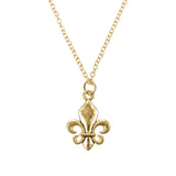 Exquisite Vintage Symbol Of Royalty Fleur-de-lis Solid Gold Pendant By Jewelry Lane