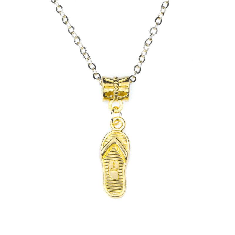 Beautiful Dangling Flip Flops Solid Gold Pendant By Jewelry Lane