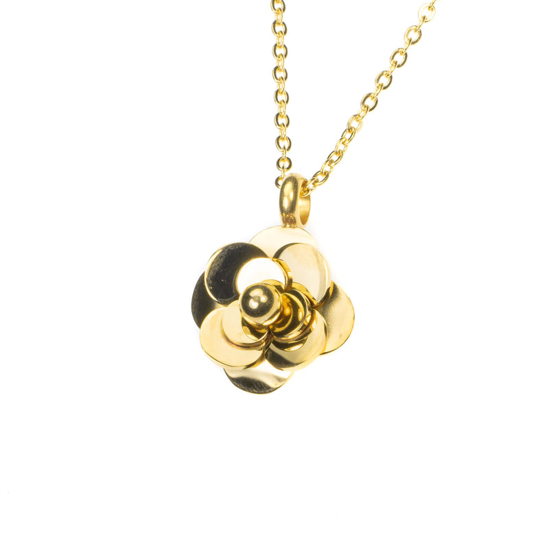 Beautiful Elegant Pretty Flower Solid Gold Pendant By Jewelry Lane