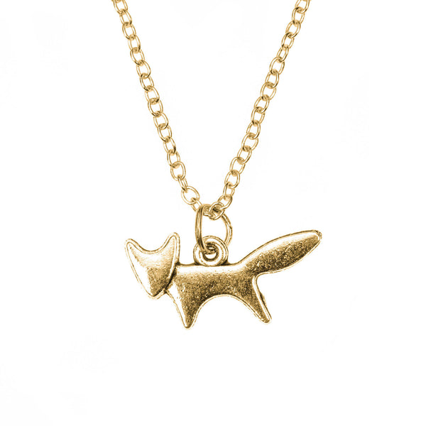 Beautiful Unique Fox Design Solid Gold Pendant By Jewelry Lane