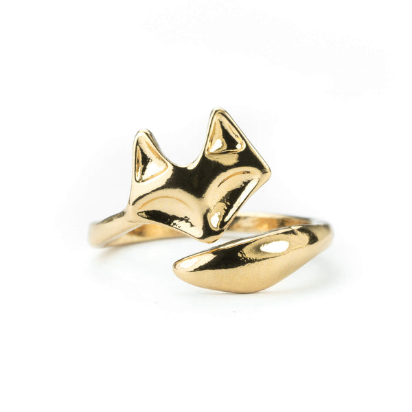Beautiful Charming Fox Solid Gold Ring By Jewelry Lane