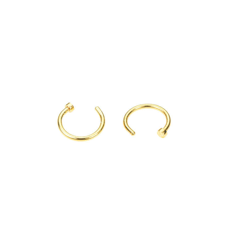 Elegant Unique Half Hoop Cuff Design Solid Gold Earrings By Jewelry Lane