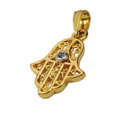 Elegant Unique Hamsa Diamond Solid Gold Pendant By Jewelry Lane