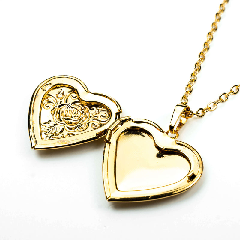 Beautiful Charming Heart Love Locket Solid Gold Necklace By Jewelry Lane