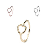 Beautiful Charming Open Heart Love Solid Gold Rings By Jewelry Lane