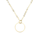 Beautiful Simple Hoop Style Solid Gold Pendant By Jewelry Lane